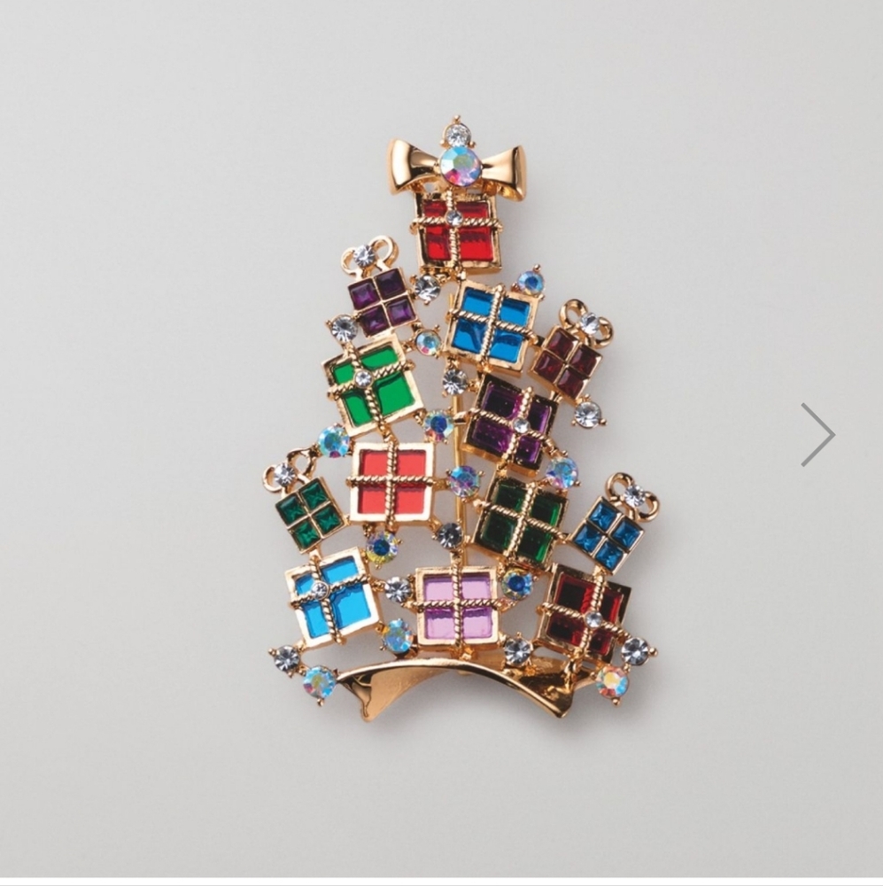 Holiday Bow Wrapped Presents Pin
